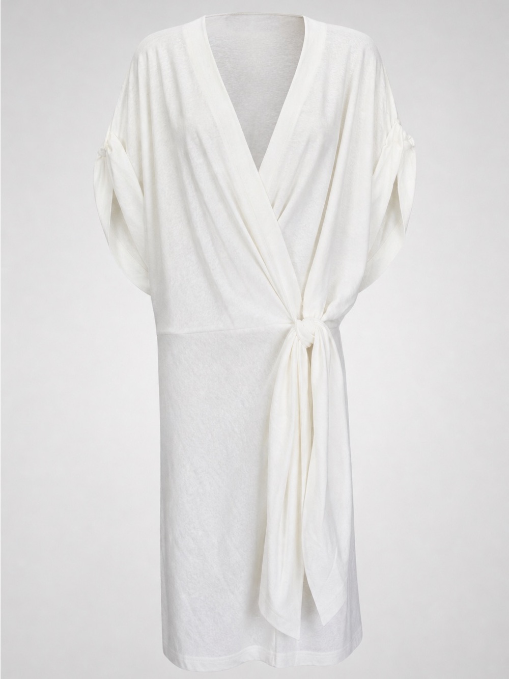 IRO White Tie-Waist Wrap Robe Dress NWT